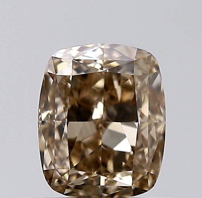 1.01 ct Cushion Fancy Yellowish Brown natural diamond