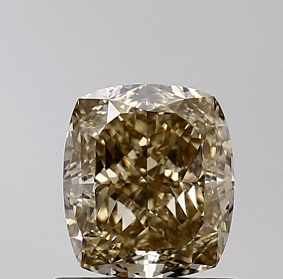 1.07 ct Cushion Fancy Yellowish Brown natural diamond