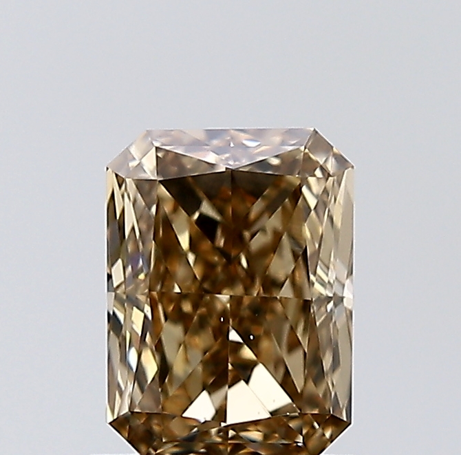 1.02 ct Radiant Fancy Yellowish Brown natural diamond